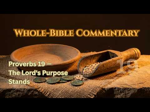 Proverbs 19 Chapter Study — Wisdom, Justice, and God’s Purpose